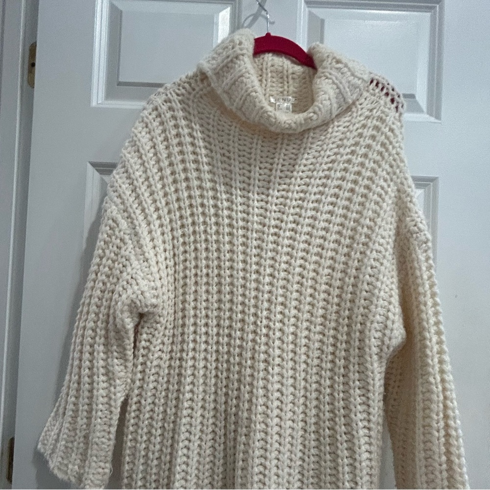 VENUS Cream Cowl Neck Sweater